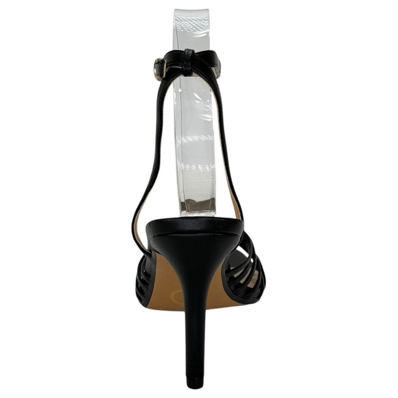 Journee Collection Vanita Black Faux Leather Womens Heels Size 10W - Picture 4 of 14